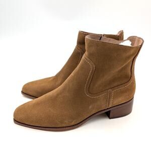 Cole Haan Naia Suede Ankle Heel Booties Women's Brown Size US7.5B EU38